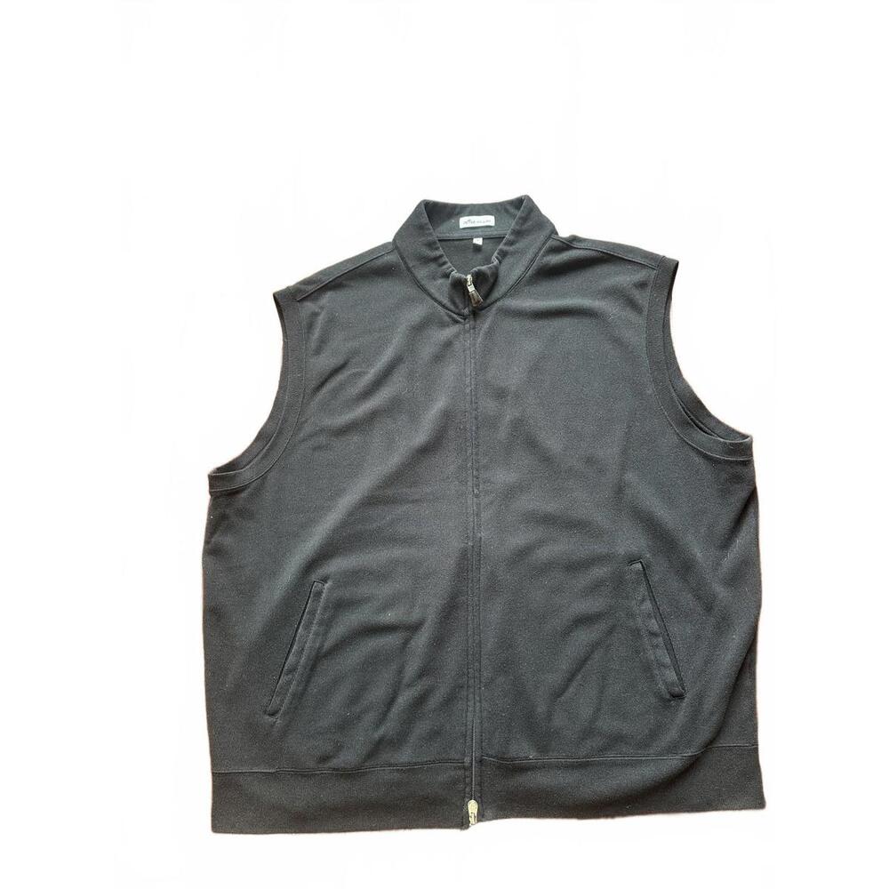 Peter Millar Men's Black Full-Zip Vest Size 3X